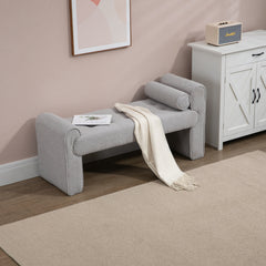 Modern Ottoman Bench - Light Gray