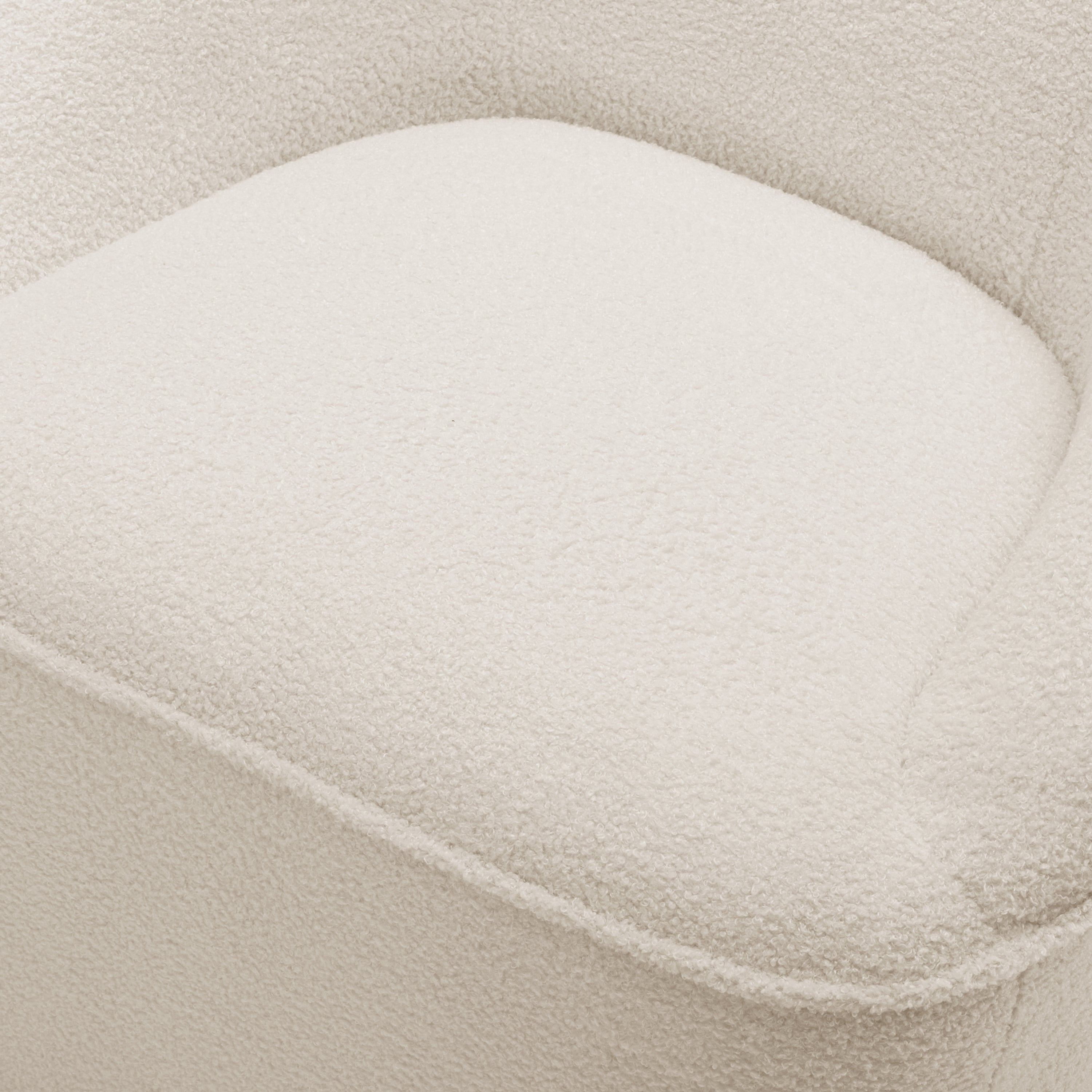 Cozy Boucle Swivel Chair