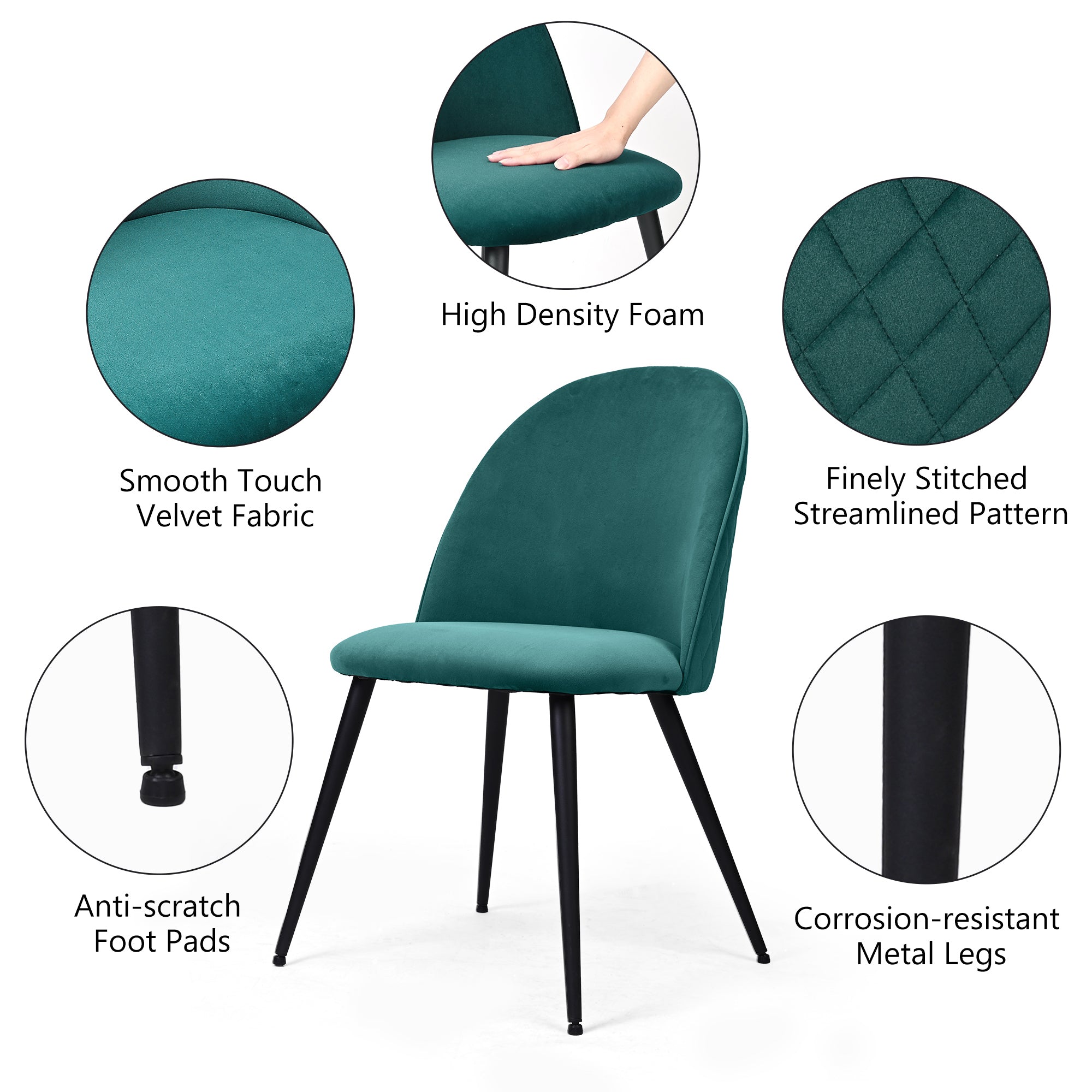 Green Metal Leg Chair