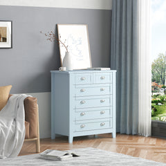 Classic French Style Dresser - Blue-Gray