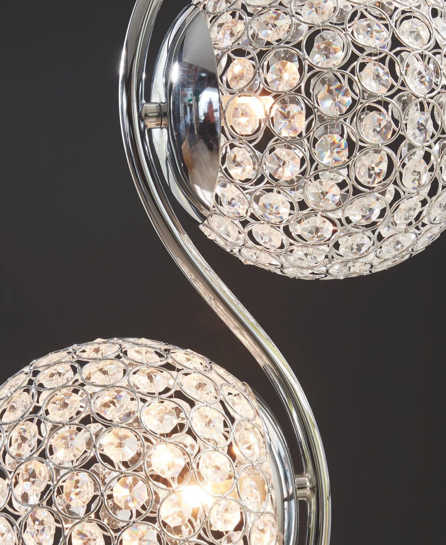 Silver Finish Contemporary Floor Lamp