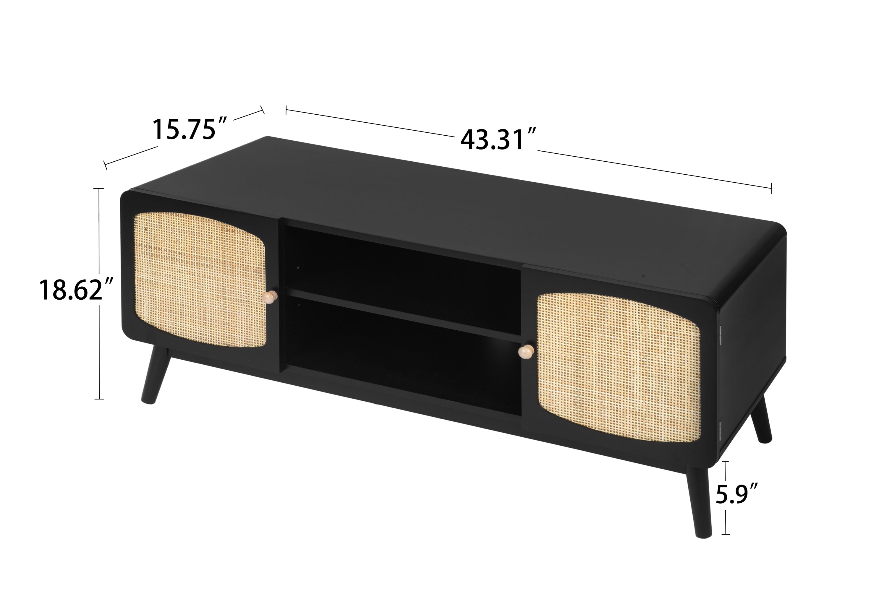 Black TV Console