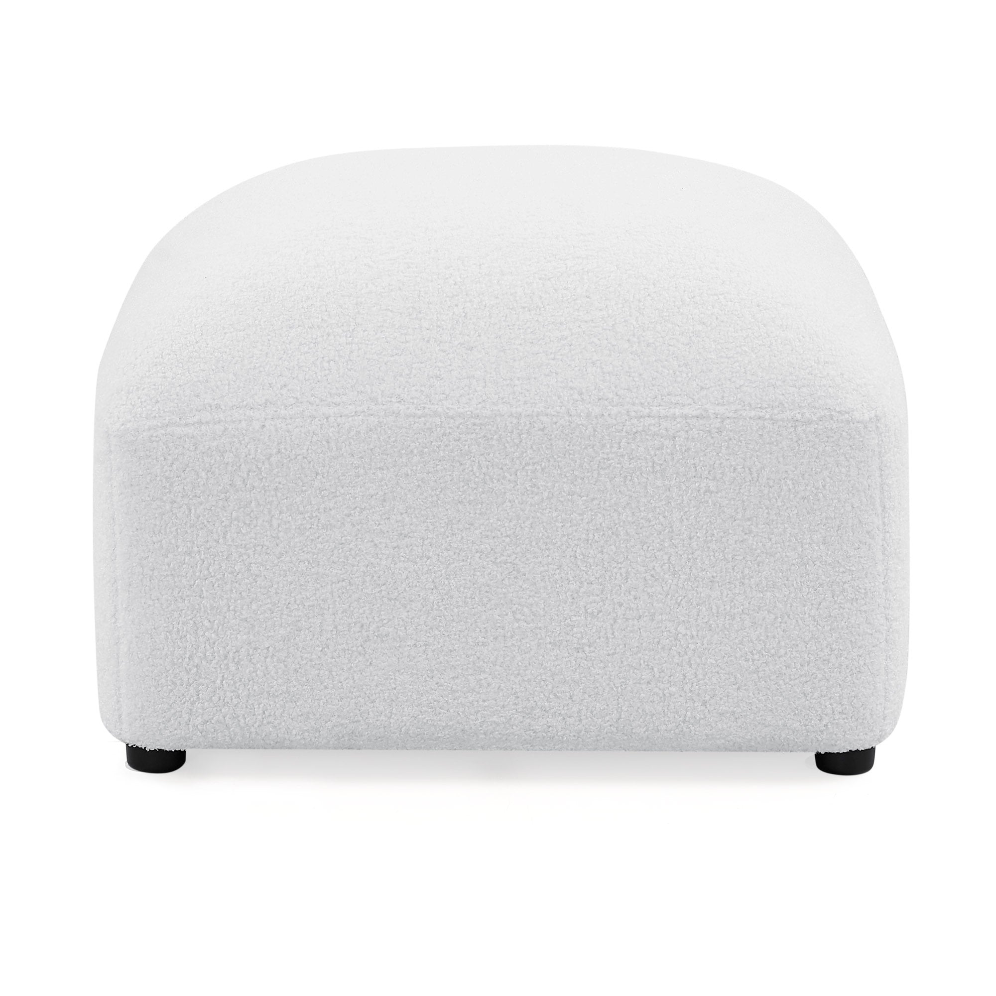 Teddy Fabric L-Shape Modular Sectional Sofa, DIY Combination - White