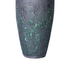 Artisanal Vintage Smoke Ceramic Vase 7"D x 14"H