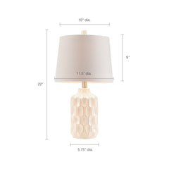 Contour Ceramic Table Lamp - Ivory