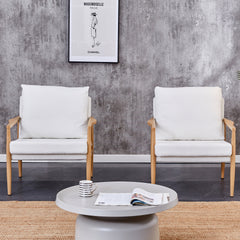 Teddy Velvet Accent Arm Chair Mid Century Modern - White