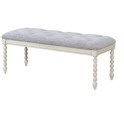 Beckett Accent Bench - Light Grey/ Natural