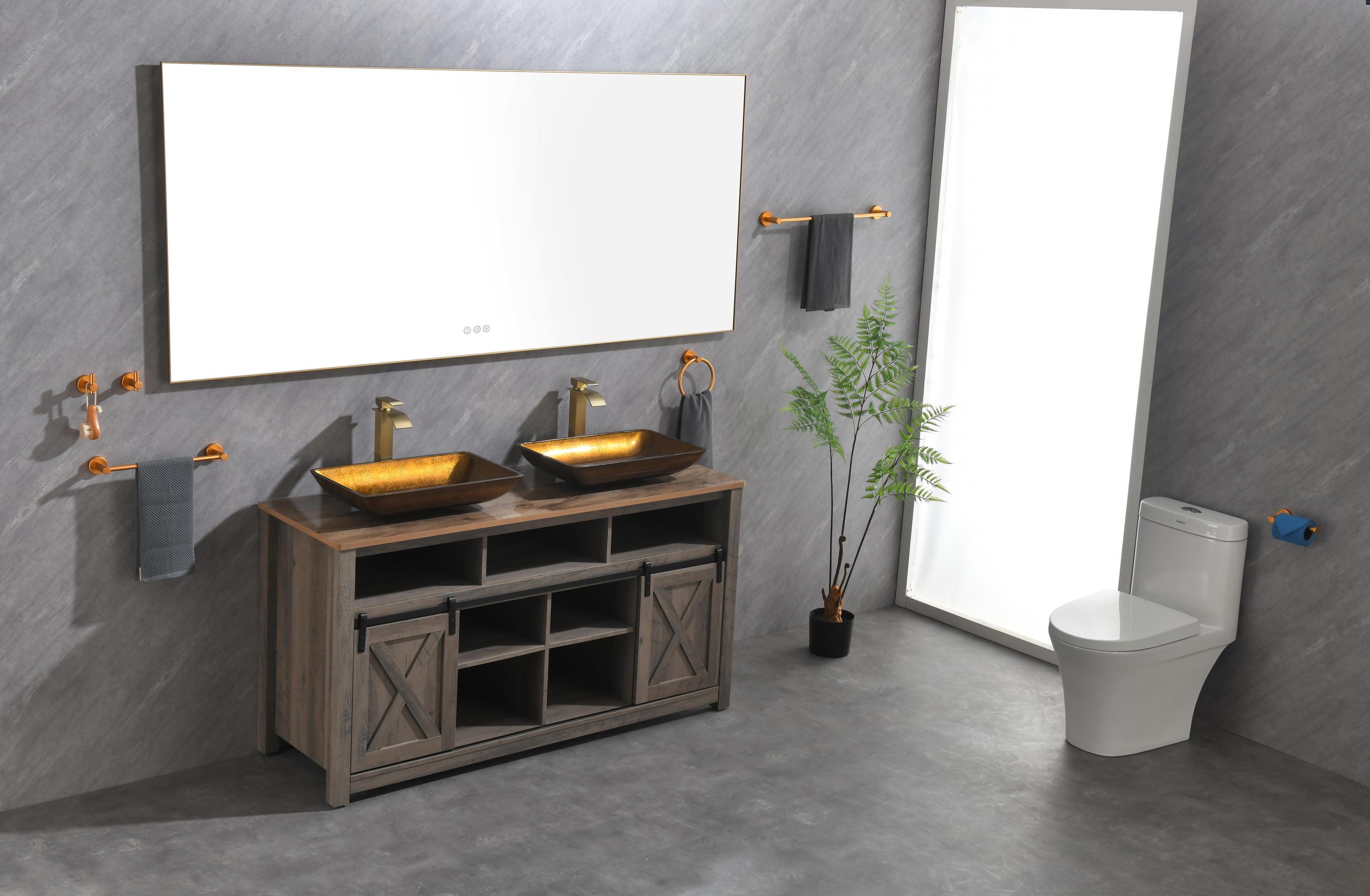 84x 36Inch LED Mirror Bathroom with Back Light, Anti-Fog Memory Large
