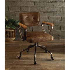 Vintage Office Chair, Top Grain Leather - Whiskey Brown