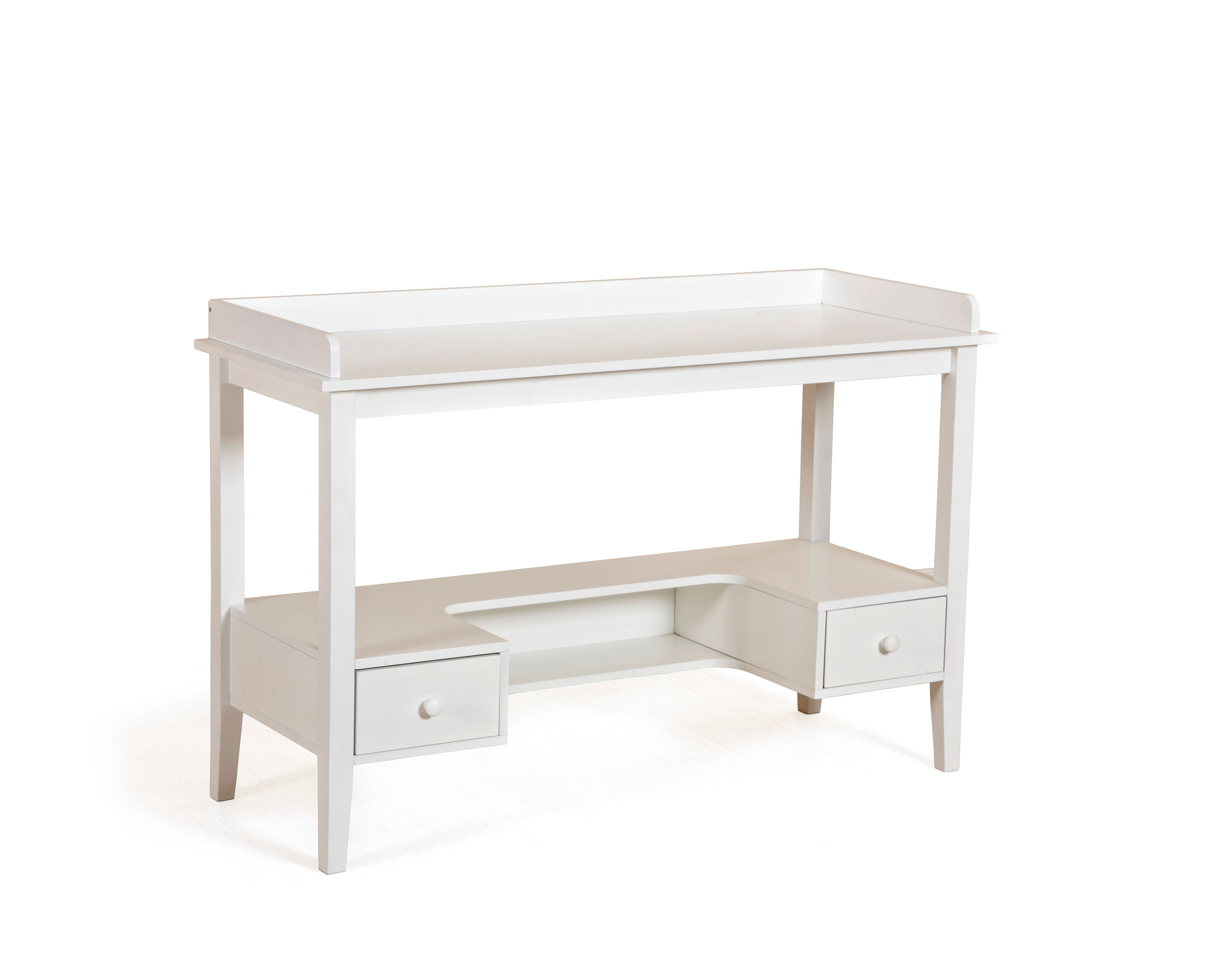 French Style 46’’ Home Office Desk with 2 Drawers - White