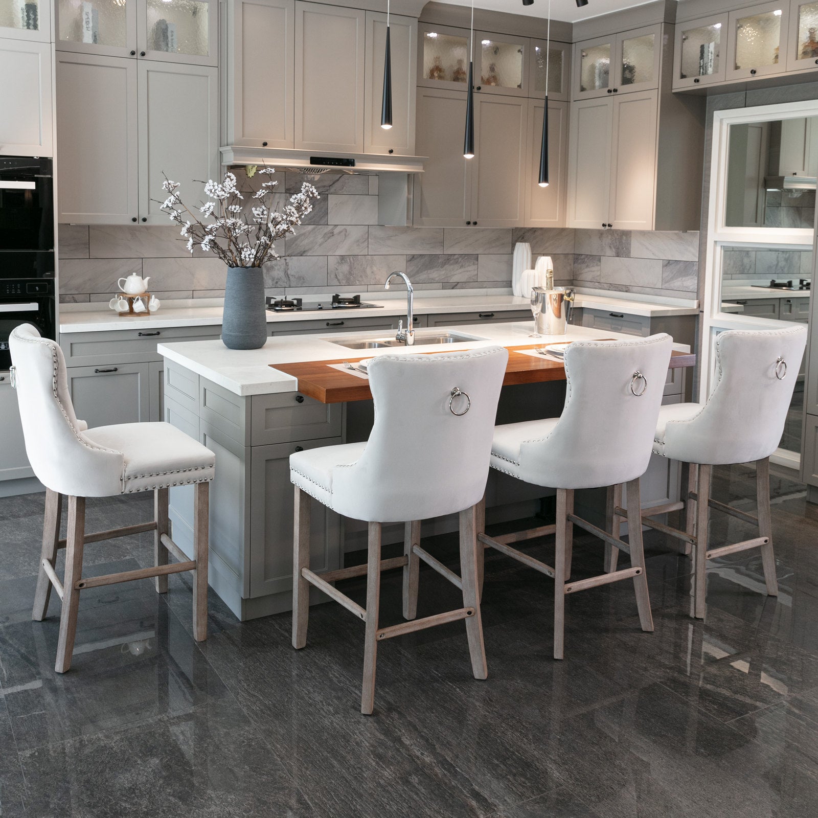 Wooden Leg Stools