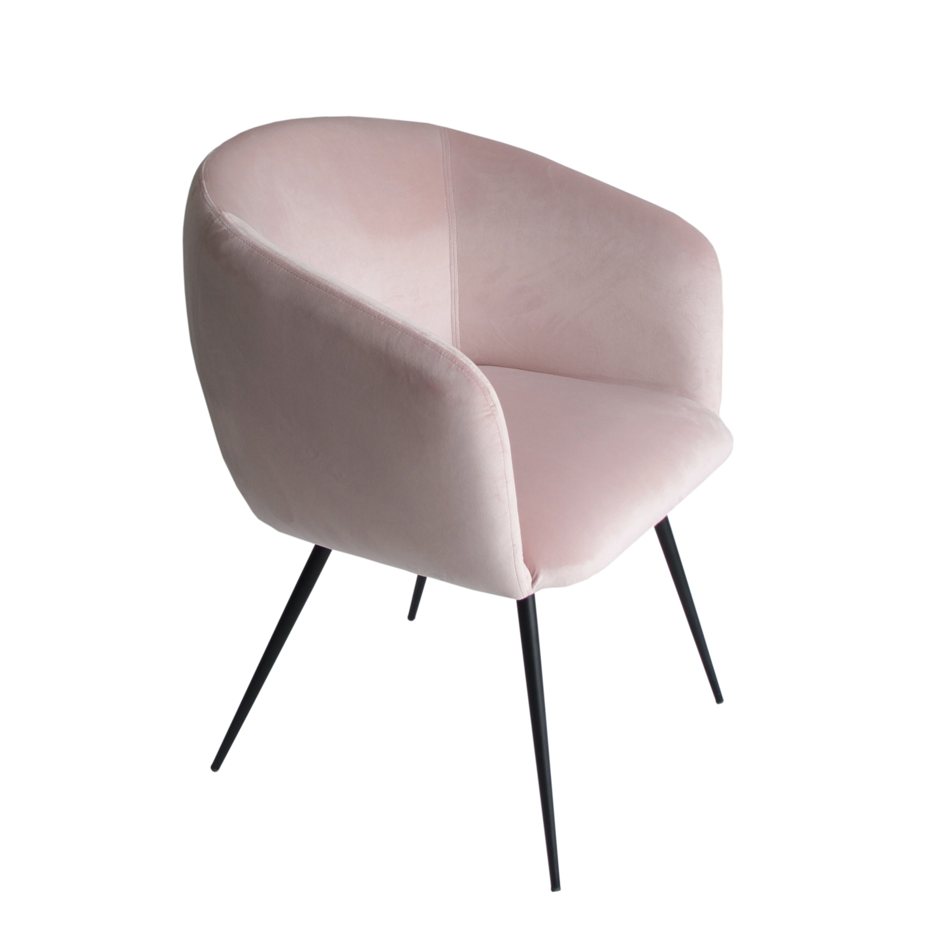 Modern Velvet Pastel Pink Dining Chair