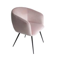 Modern Velvet Pastel Pink Dining Chair