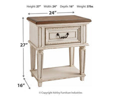 Antique White Nightstand