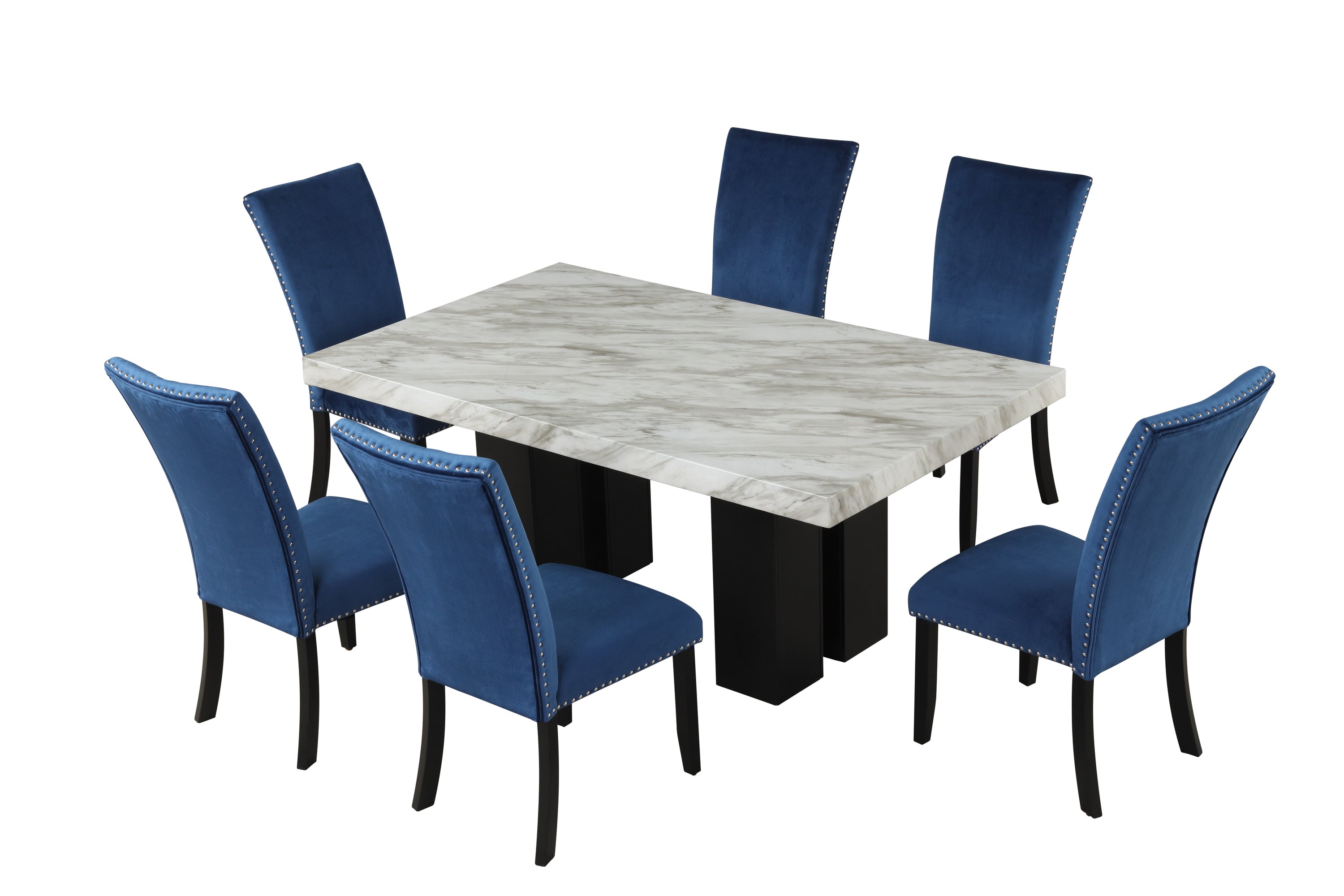6 Upholstered-Seat Chairs