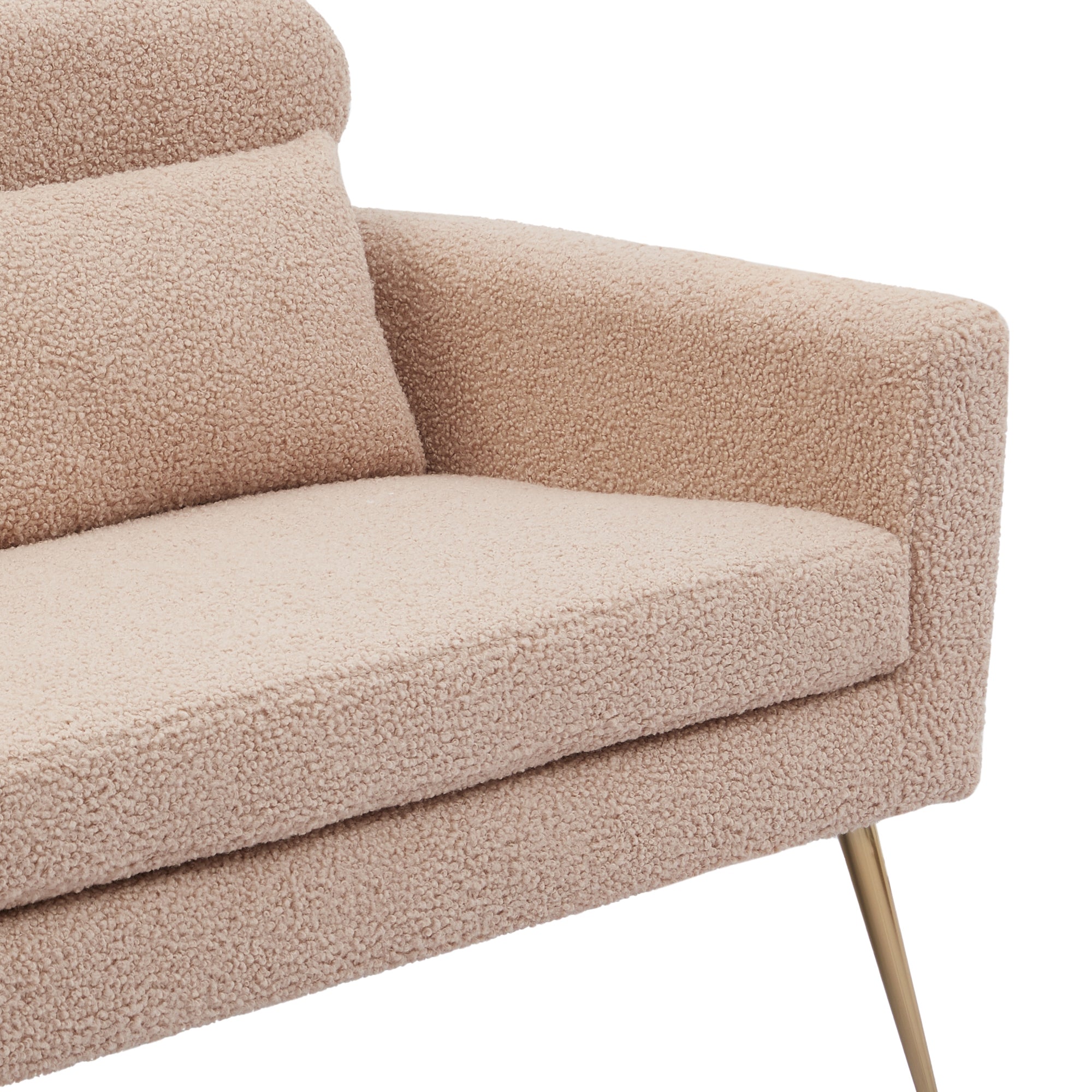 Modern Boucle Loveseat Sofa