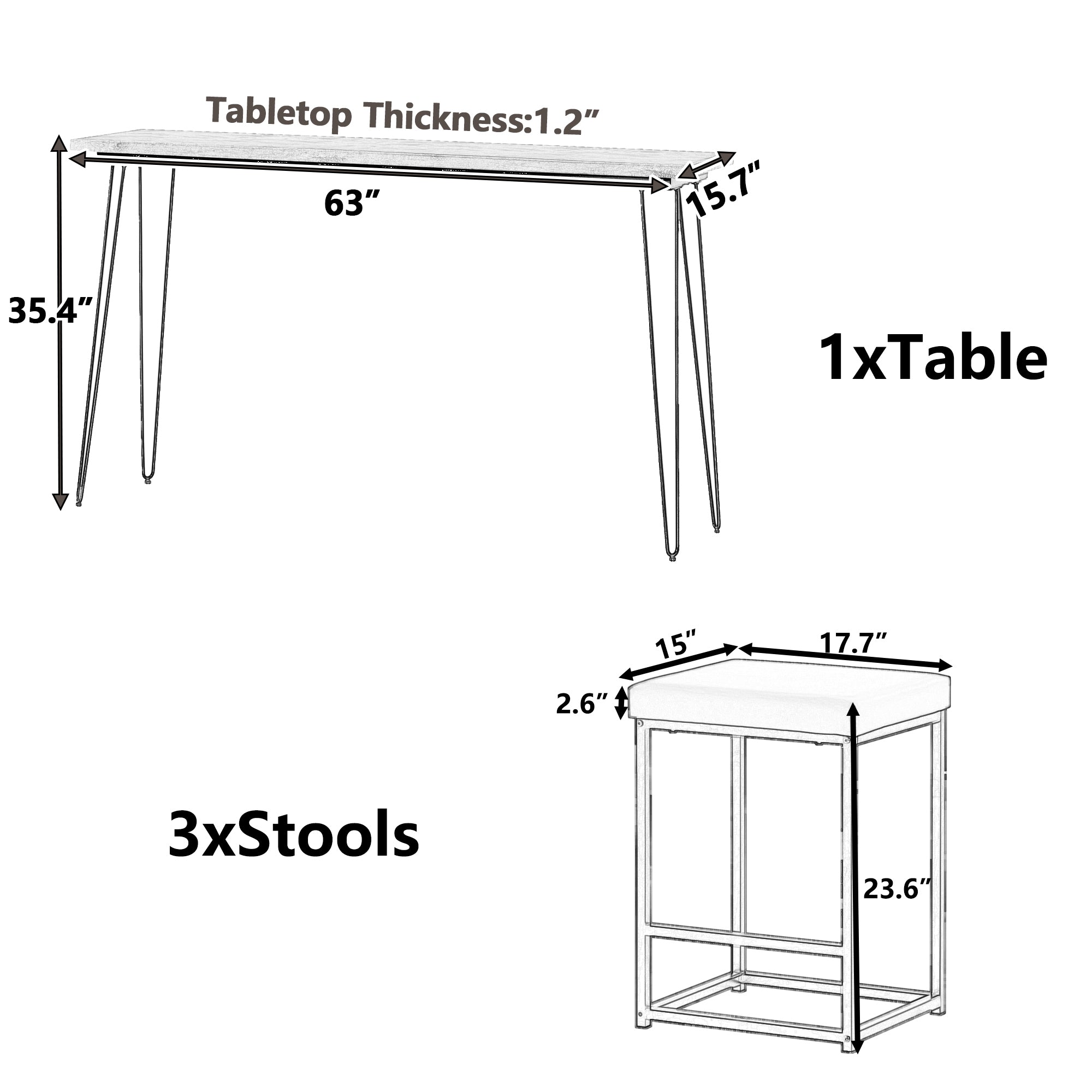 Long Hairpin Bar Set
