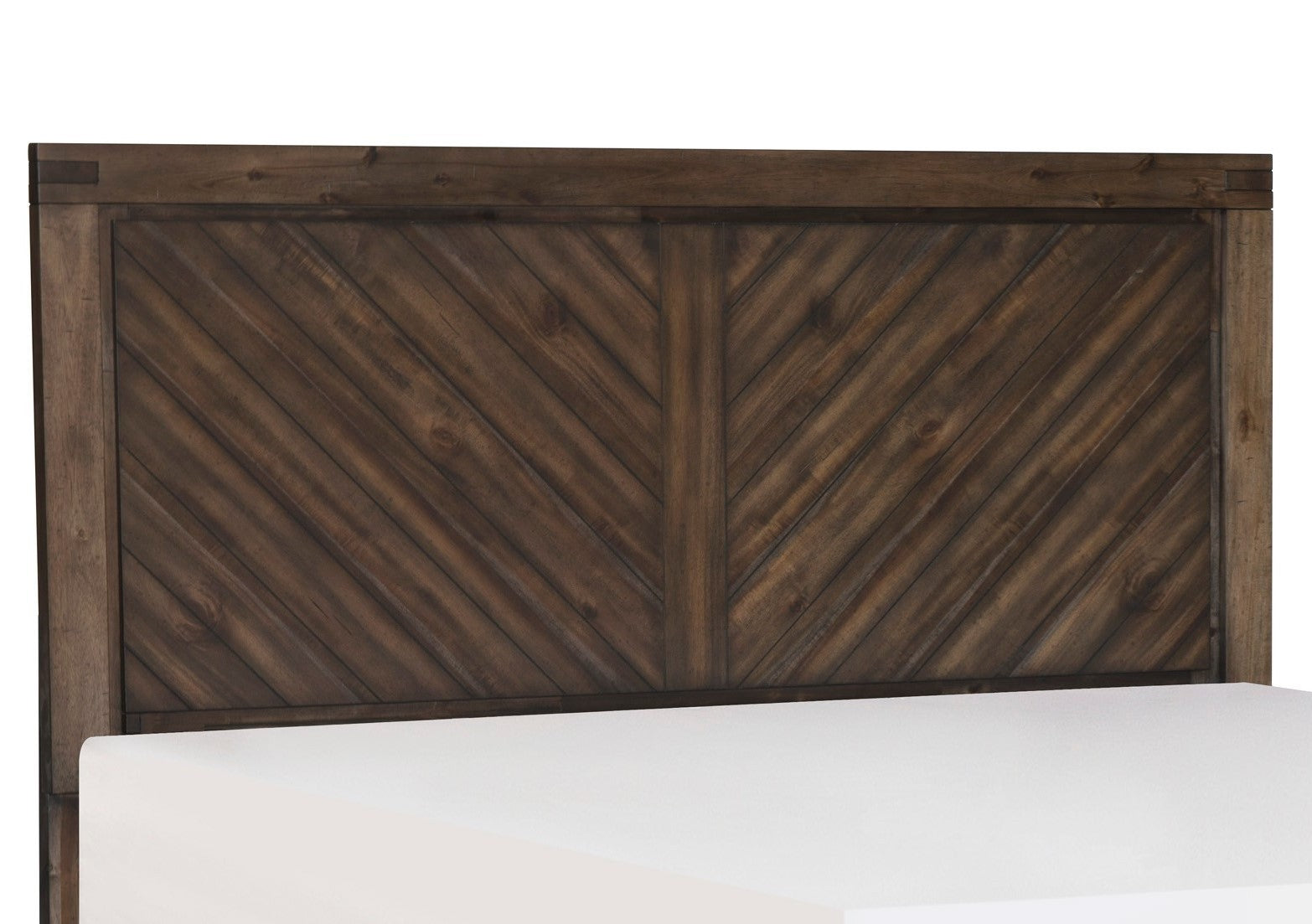 Modern-Rustic Design 1pc Eastern King Size Bed - Distressed Espresso Finish