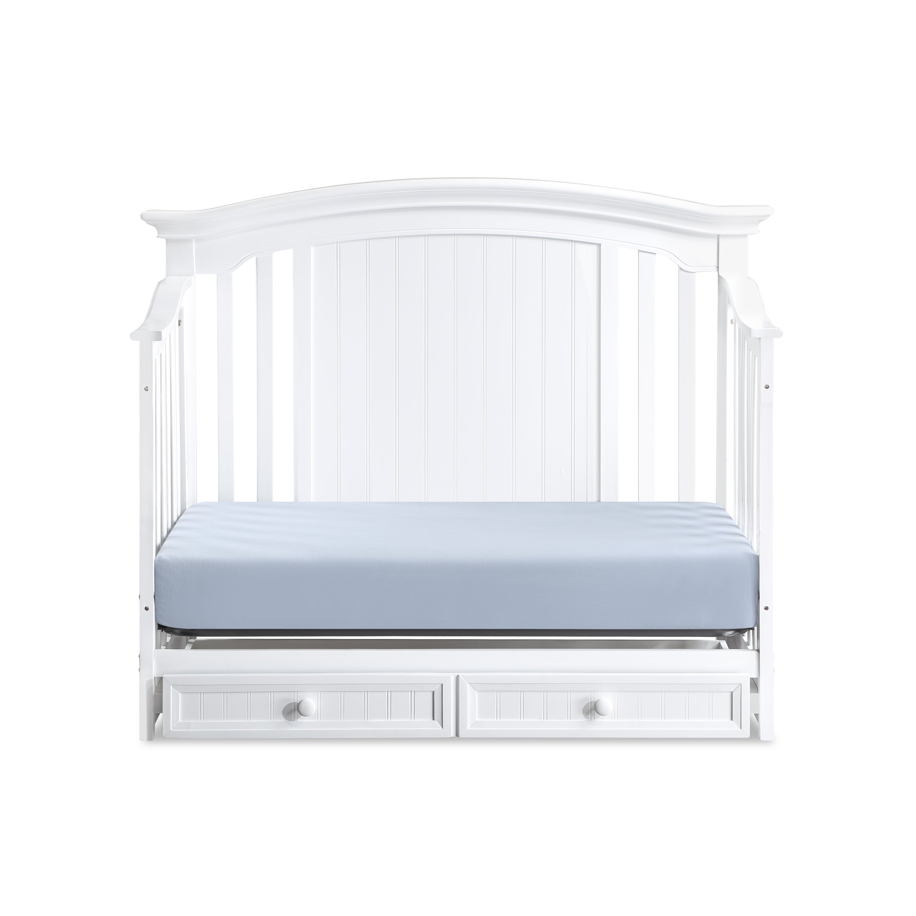 White solid Wood 4-in-1 Convertible Crib
