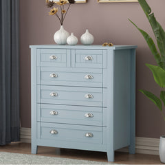 Classic French Style Dresser - Blue-Gray