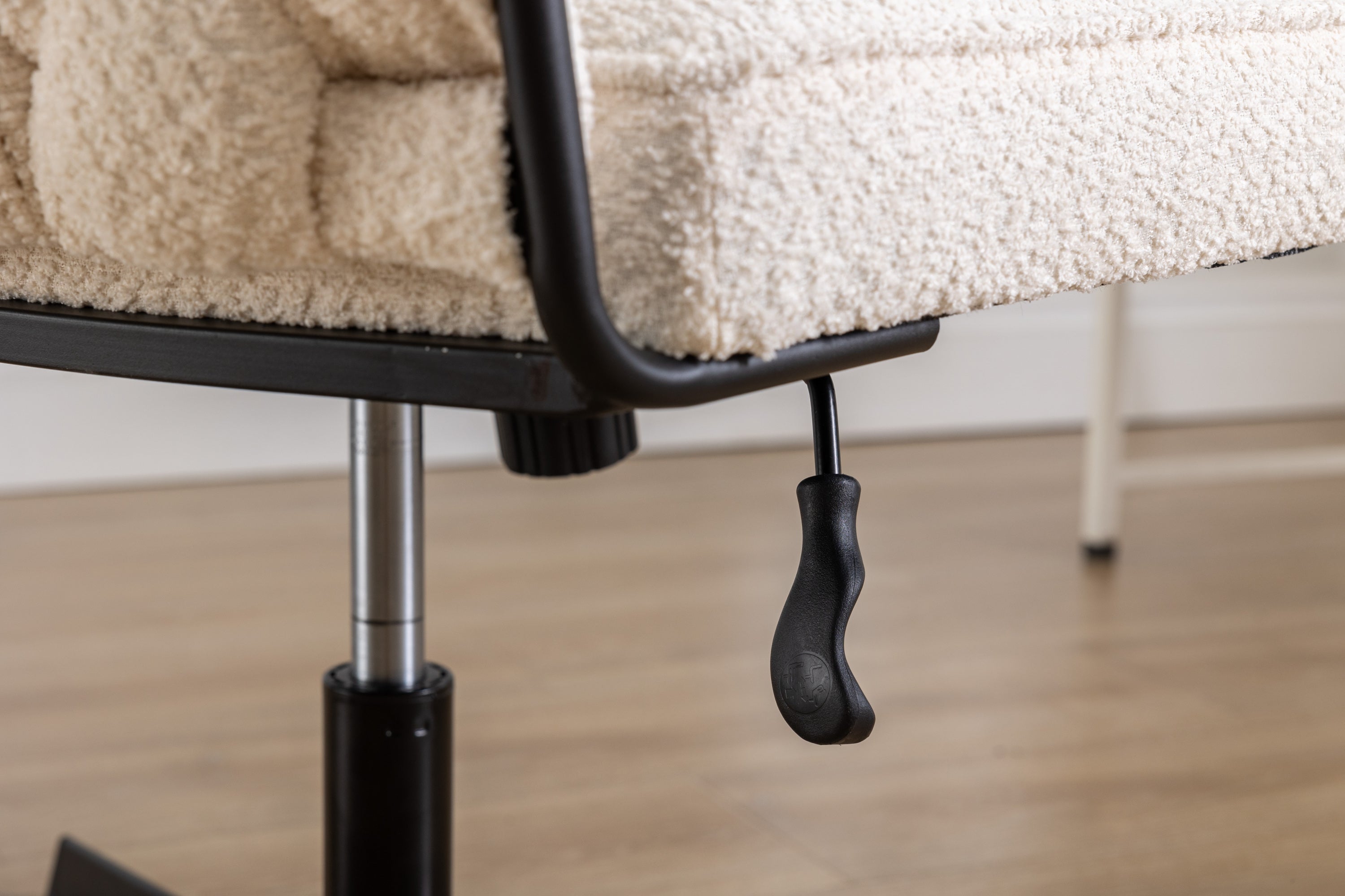 Armless Office Desk Chair No Wheels - White
