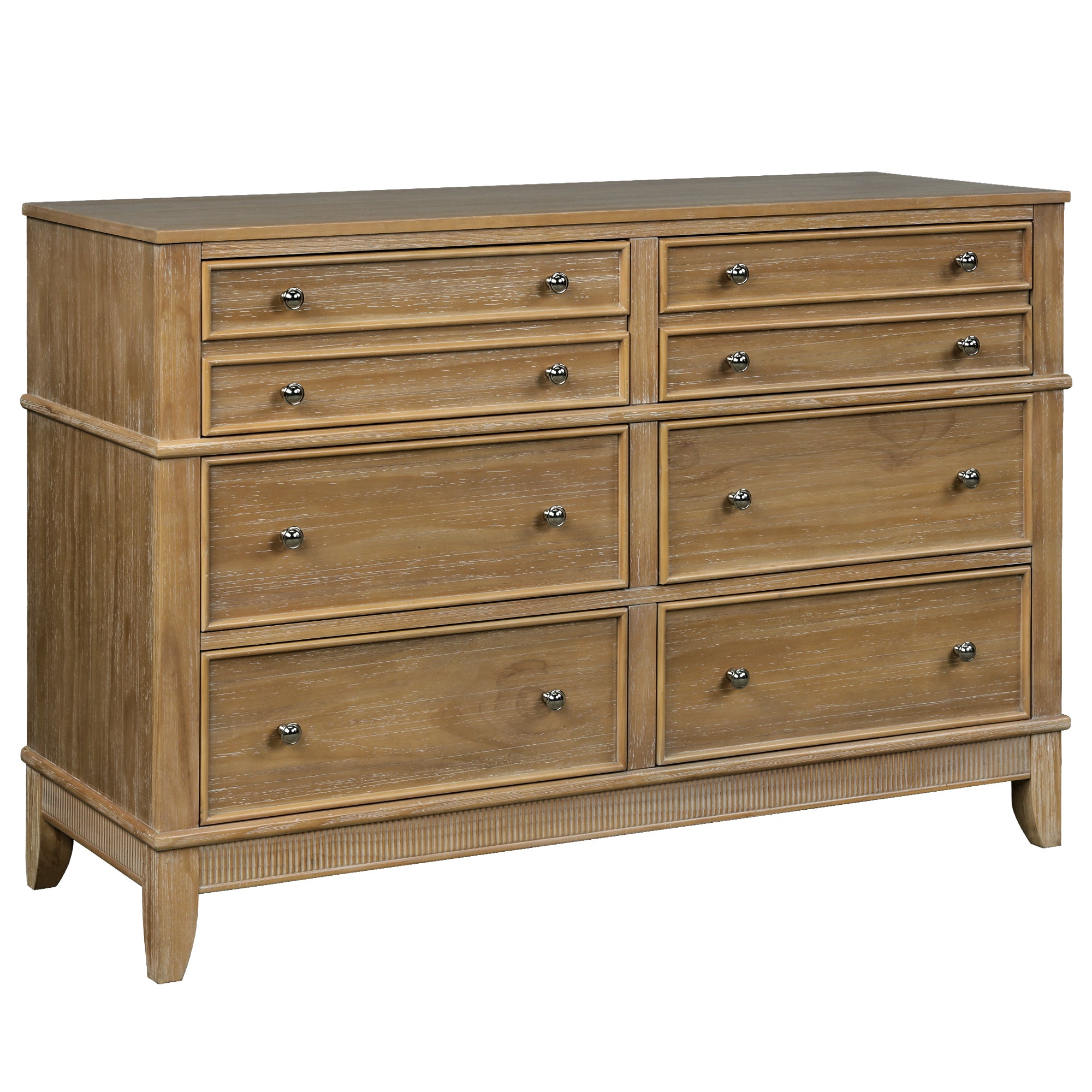 Hazel 6 Drawers Dresser Solid Wood - Natural