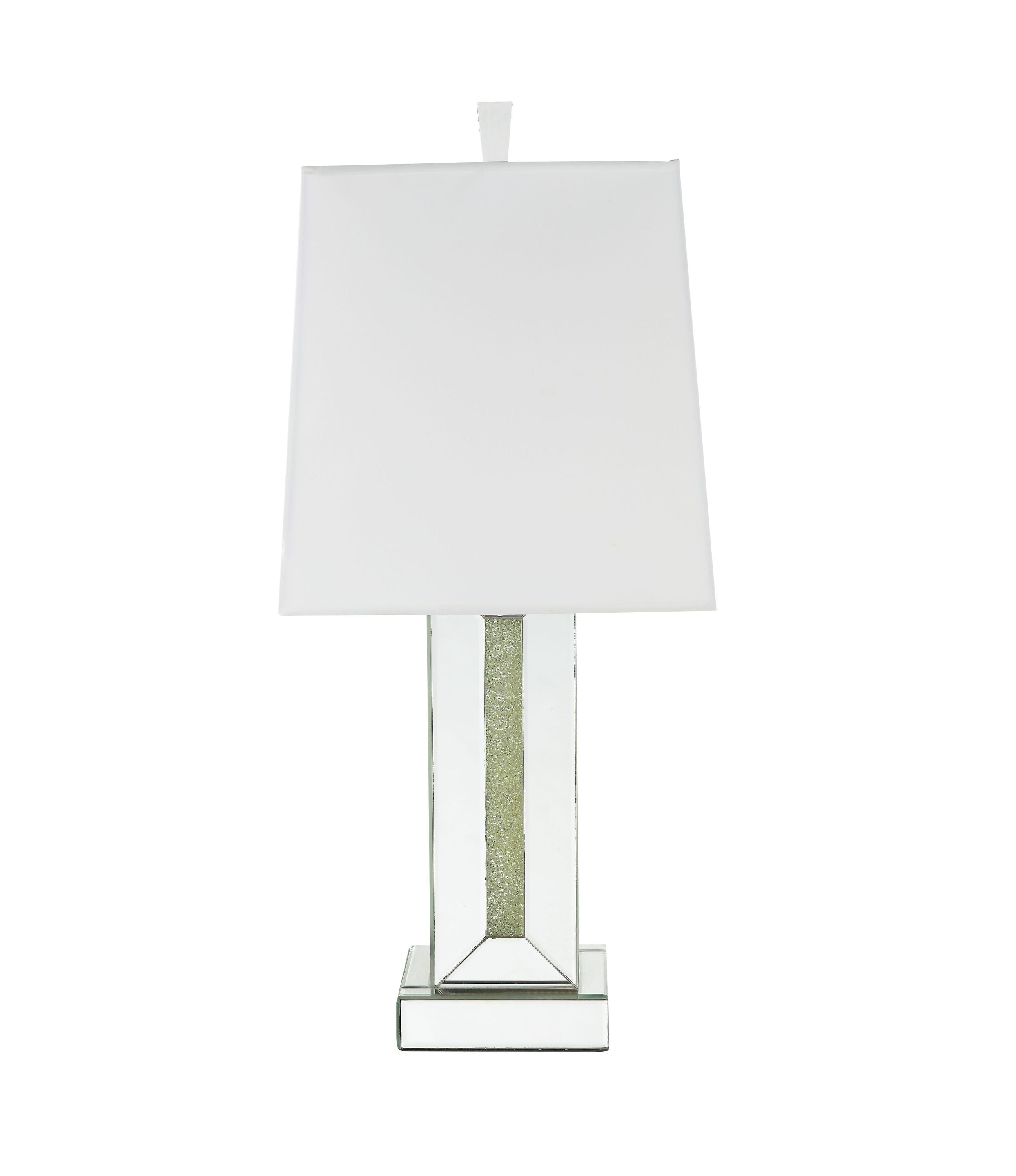 Glam Table Lamp, Mirrored & Faux Stones