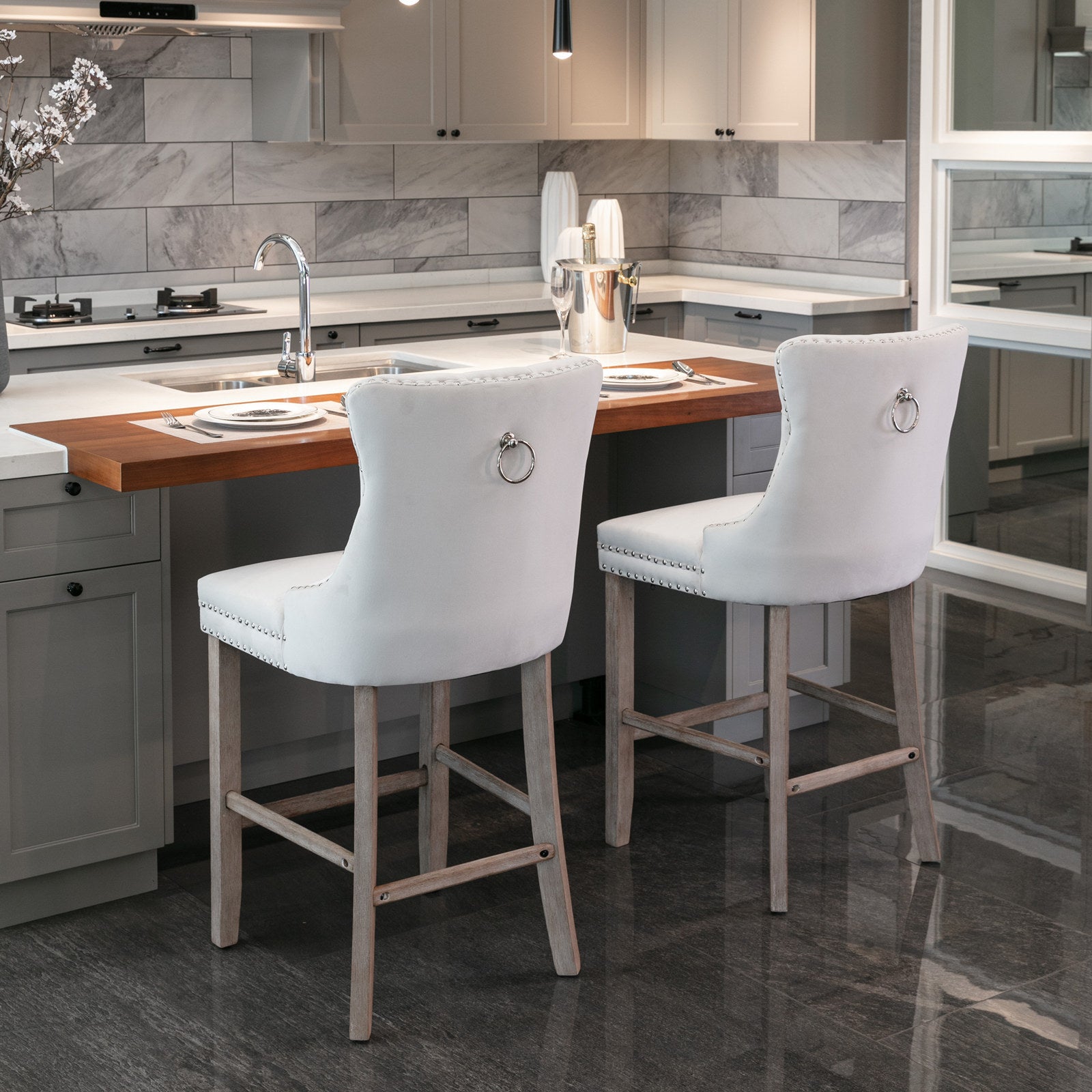 Wooden Leg Stools