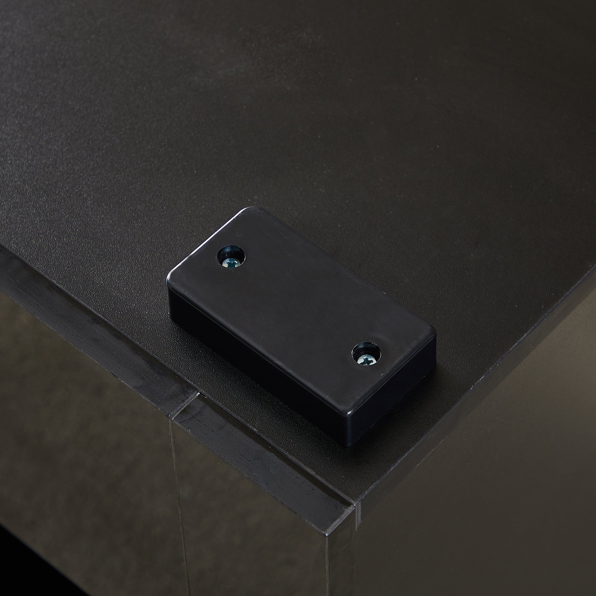 Modern TV Stand with LED Lights, high glossy - Black