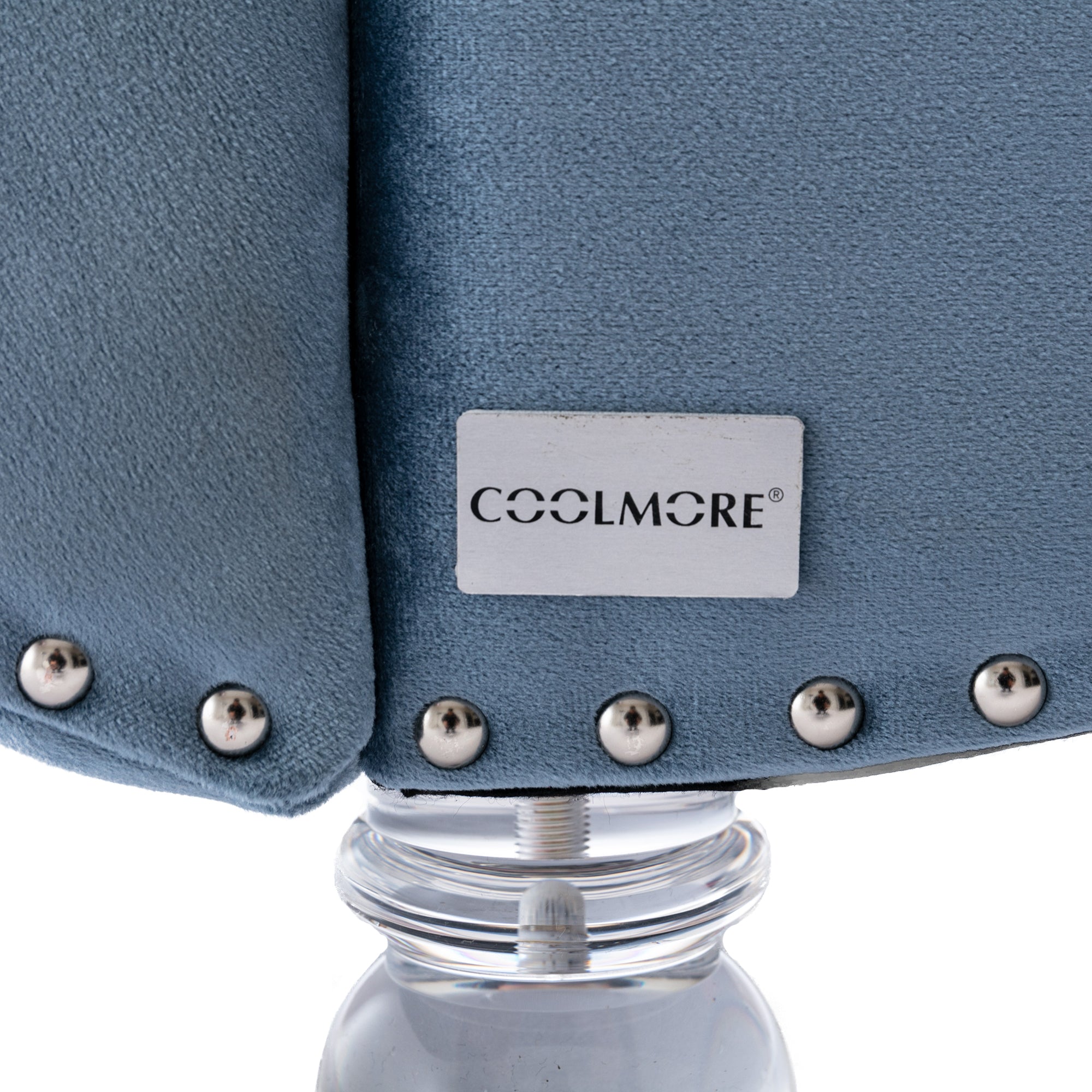 Light Blue Velvet Sofa Chair