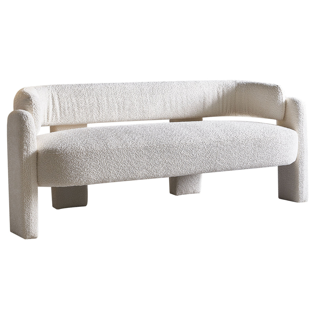 75.59" Wide Boucle Upholstery Modern Sofa for Living Room - Beige