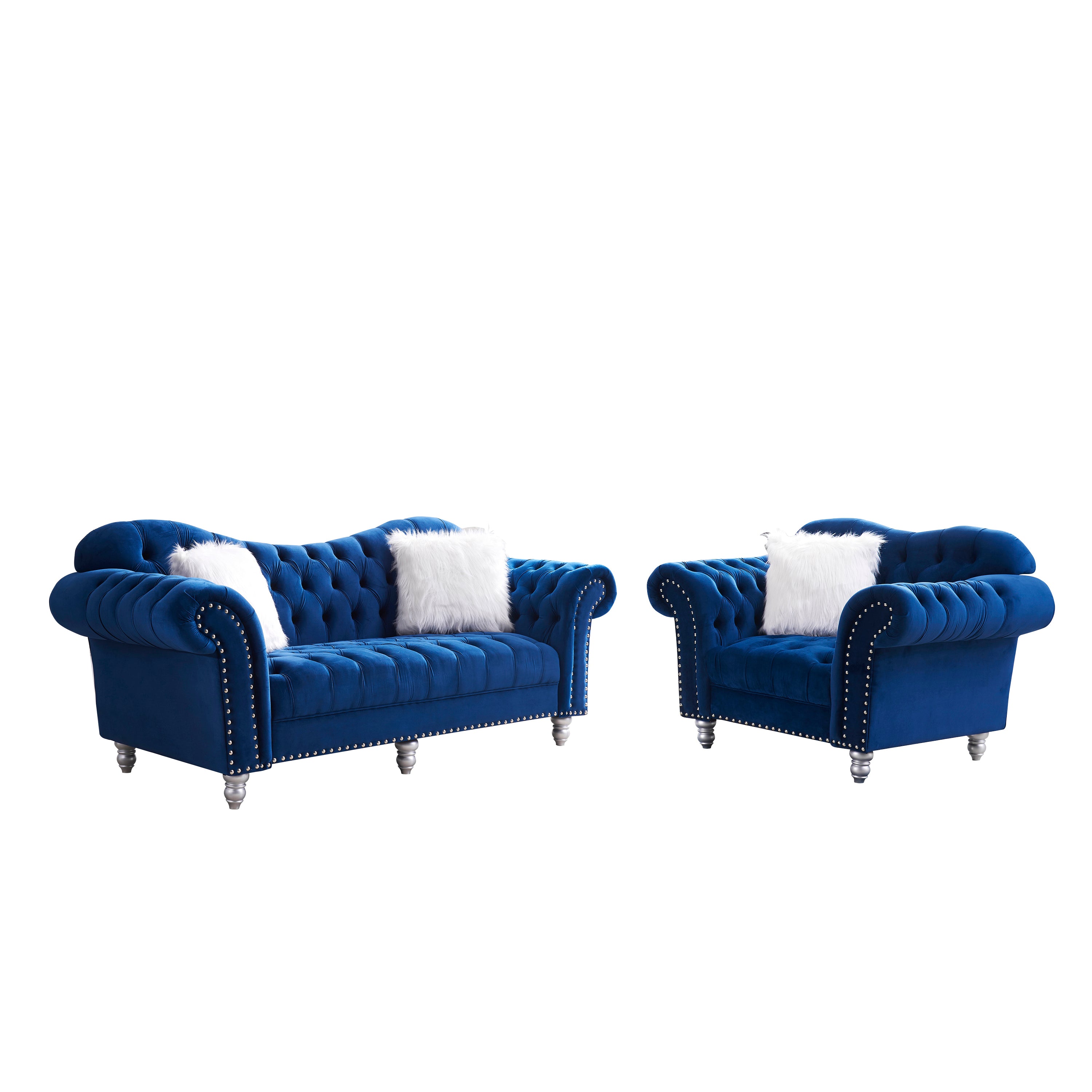 MAICOSY 1/2/3 Seater Sofa set Living Room Velvet Upholstered Loveseat Furniture