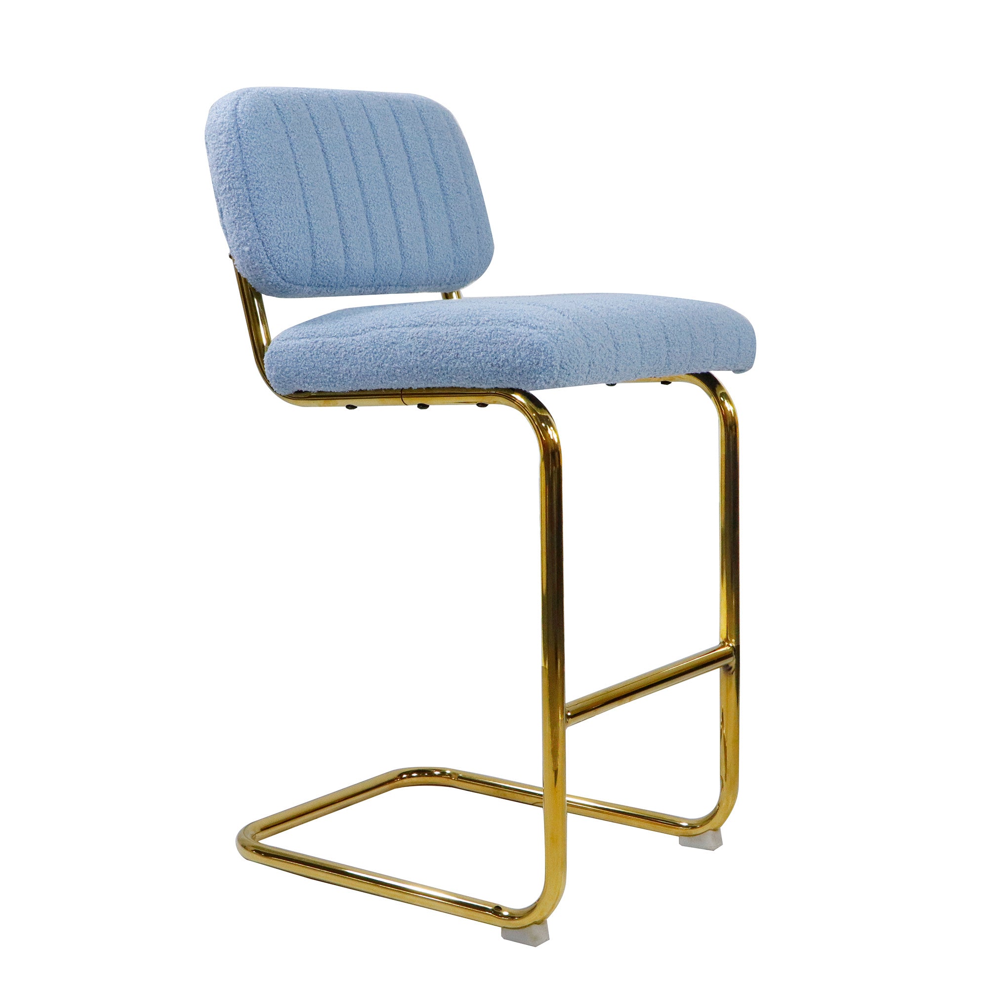 Modern Counter Height Bar Stools (Set of 2) - Blue
