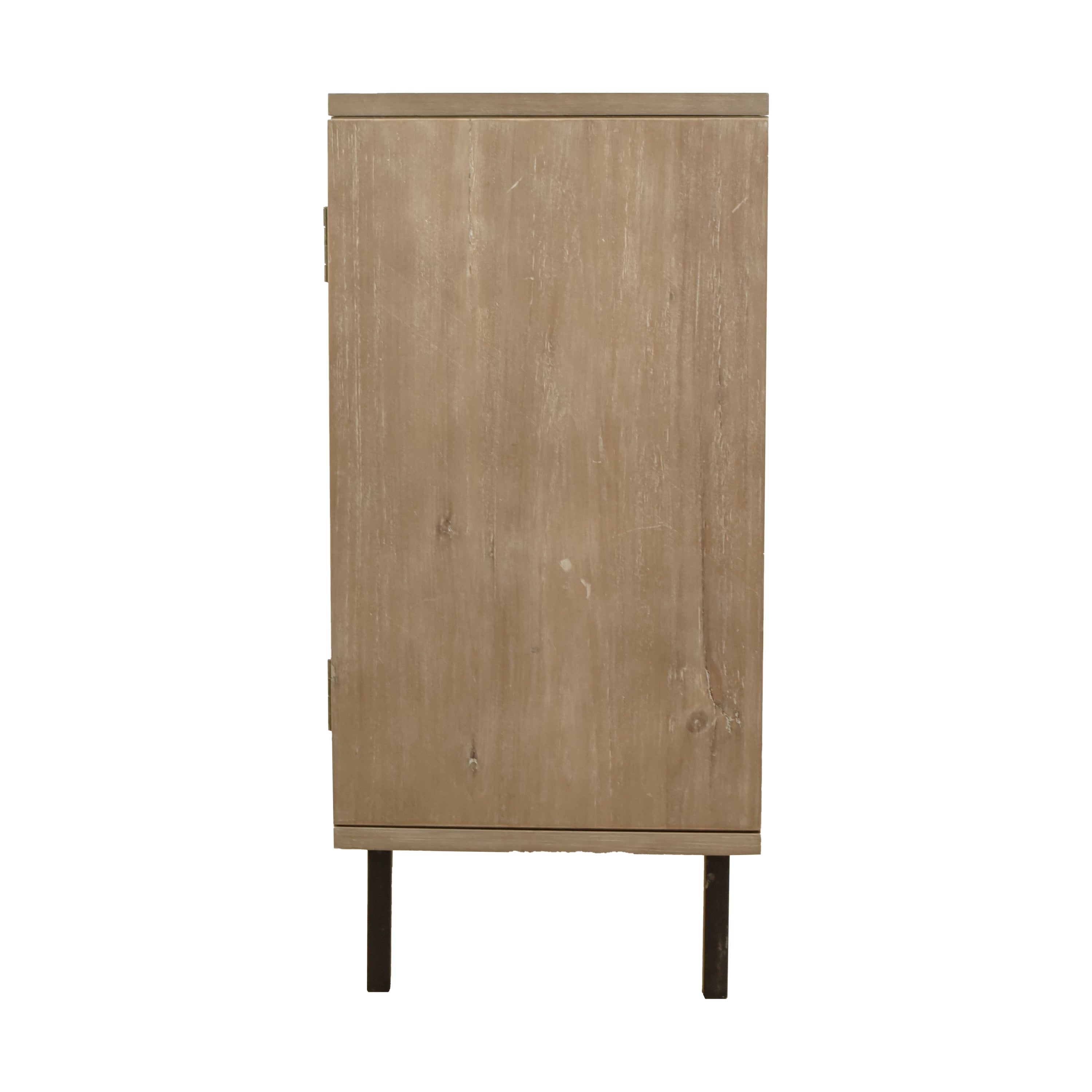 Wooden Cabinet Retro Accent with 2 Doors