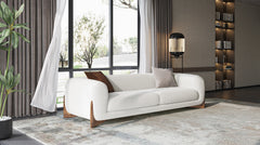 Modern & Luxury White Velvet Sofa I