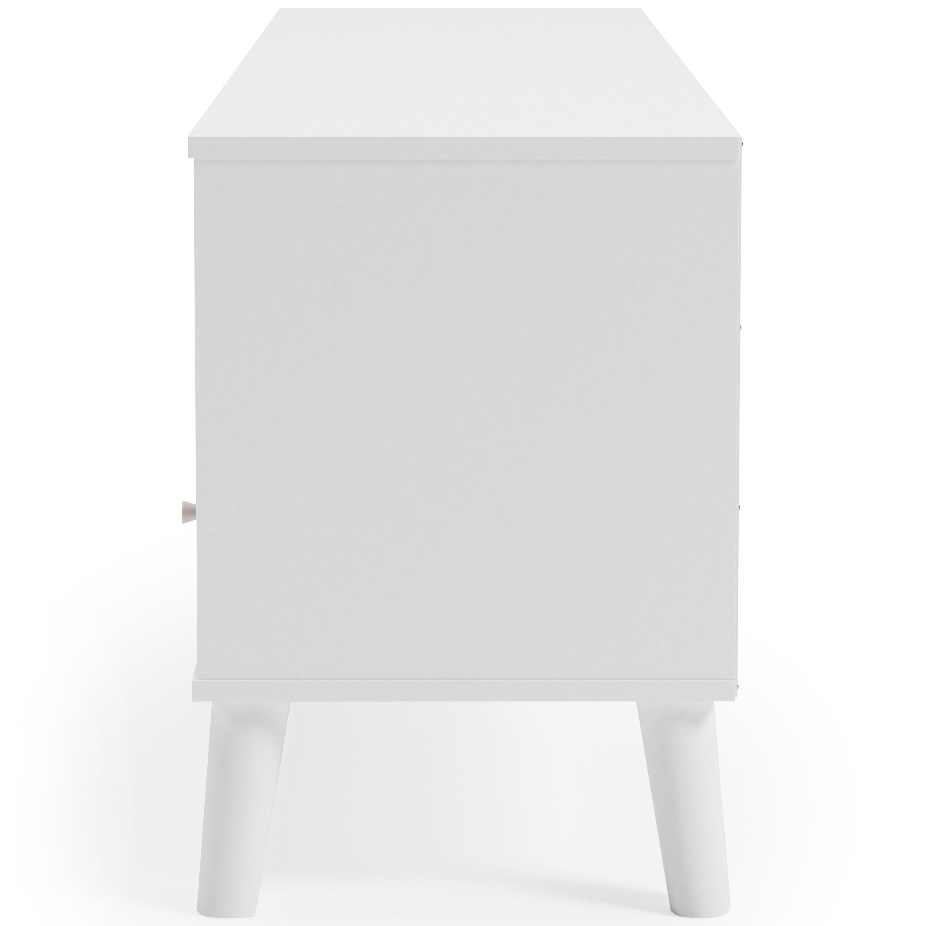 Two-tone Contemporary TV Stand - Brown + White