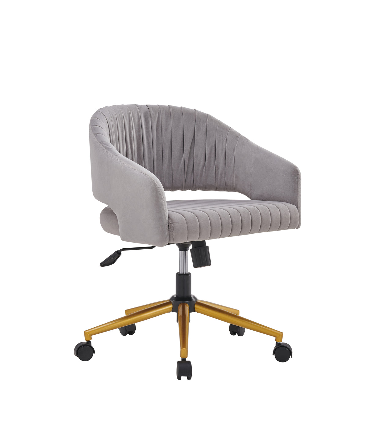 Modern Swivel High Quality Velvet Office Desk Chair - Grey
