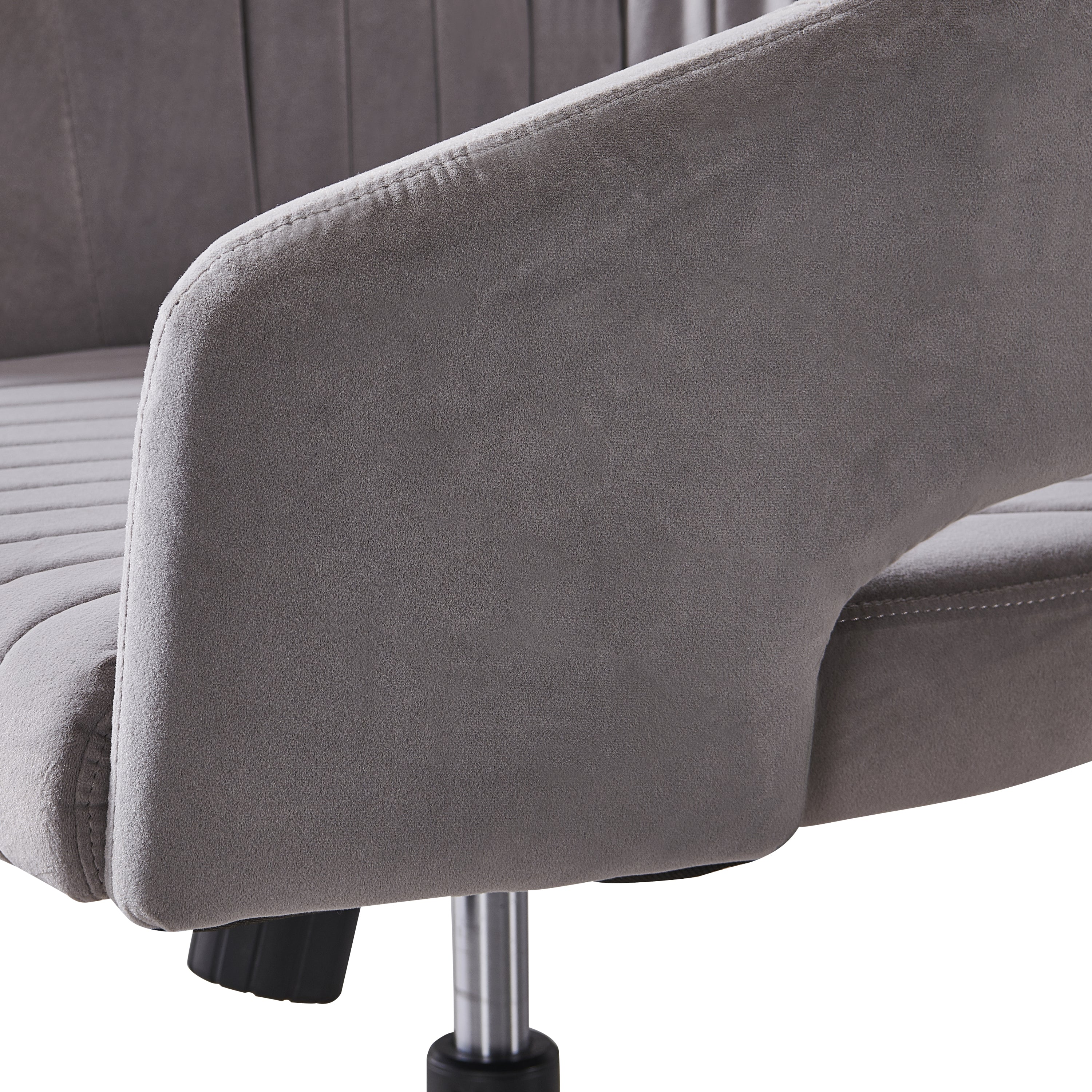 Modern Swivel High Quality Velvet Office Desk Chair - Grey