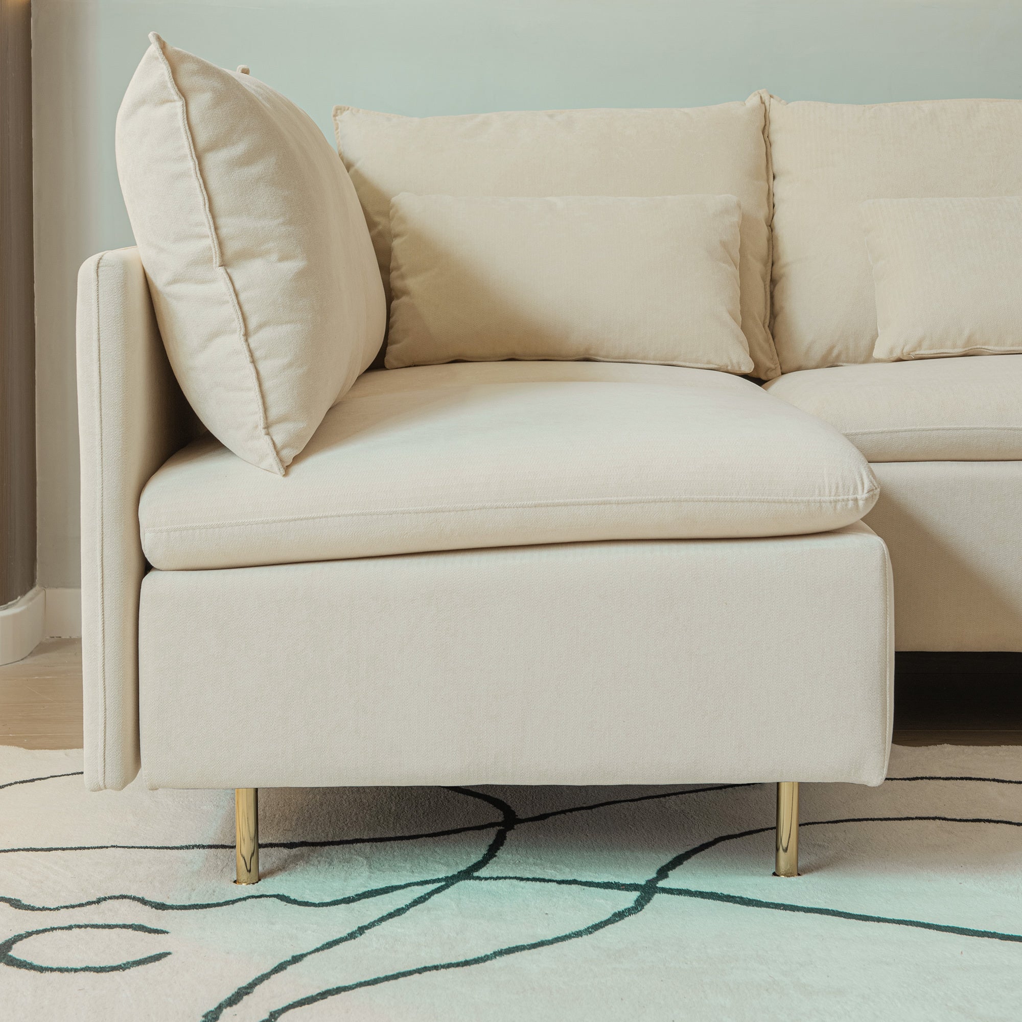 Modular L-shaped Corner sofa, Left Hand Facing Sectional Couch