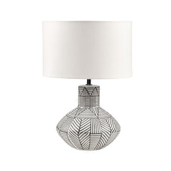 Agape Boho Ceramic Table Lamp - White