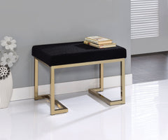 Champagne Ottoman Bench