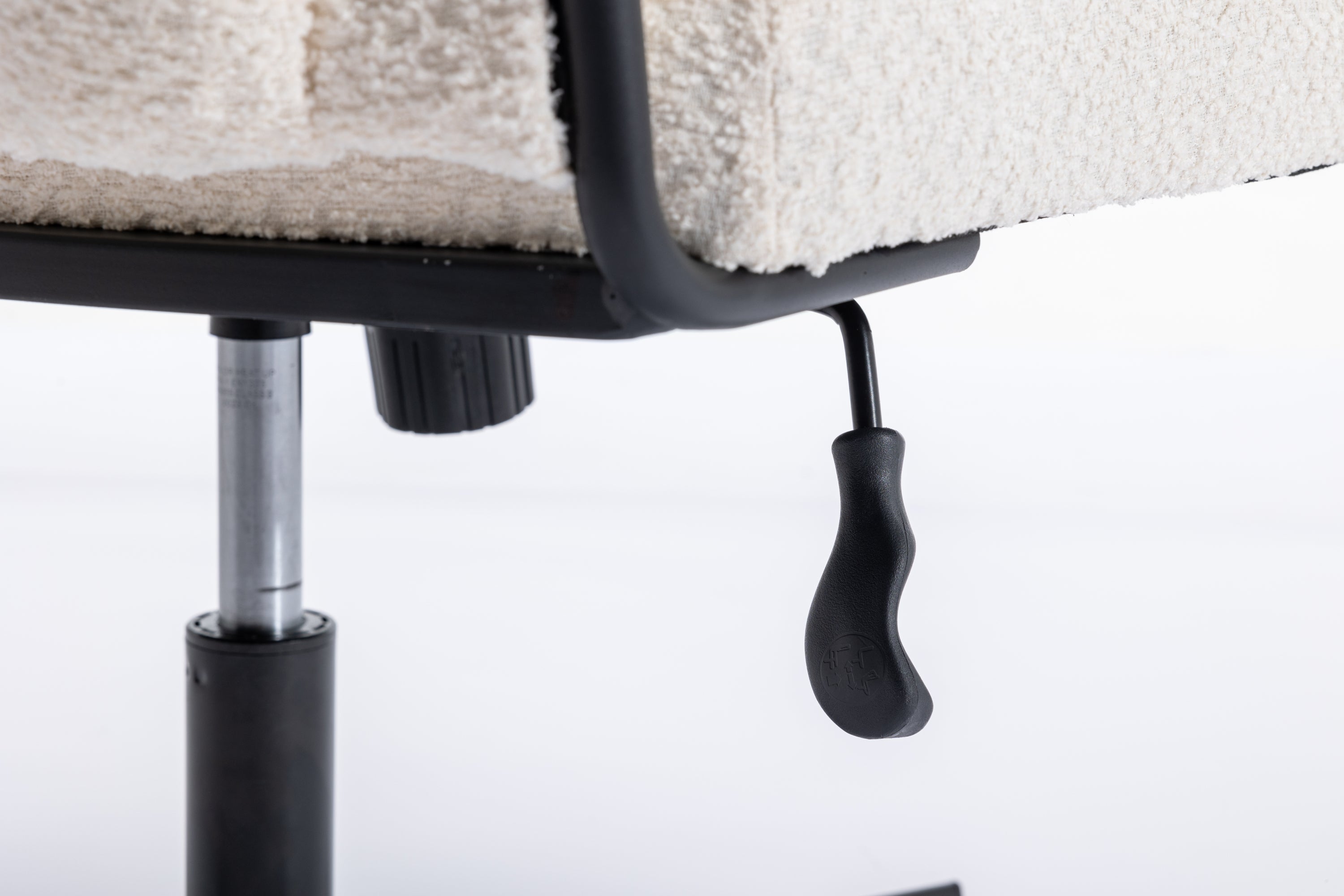 Armless Office Desk Chair No Wheels - White