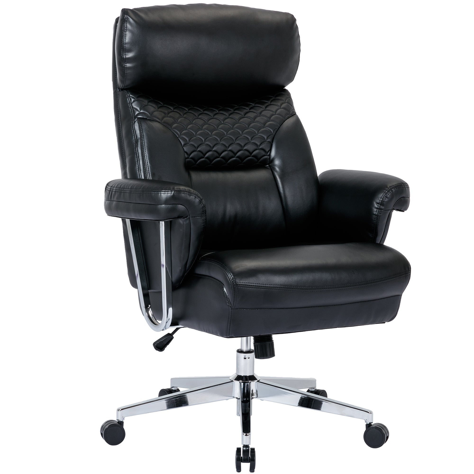 High Back Executive Office Chair 300lbs-Ergonomic Leather Computer Desk Chair - Black