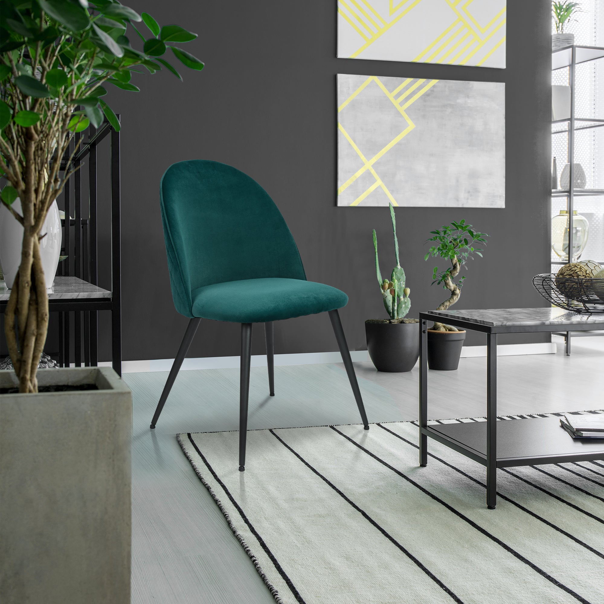 Velvet Metal Chair