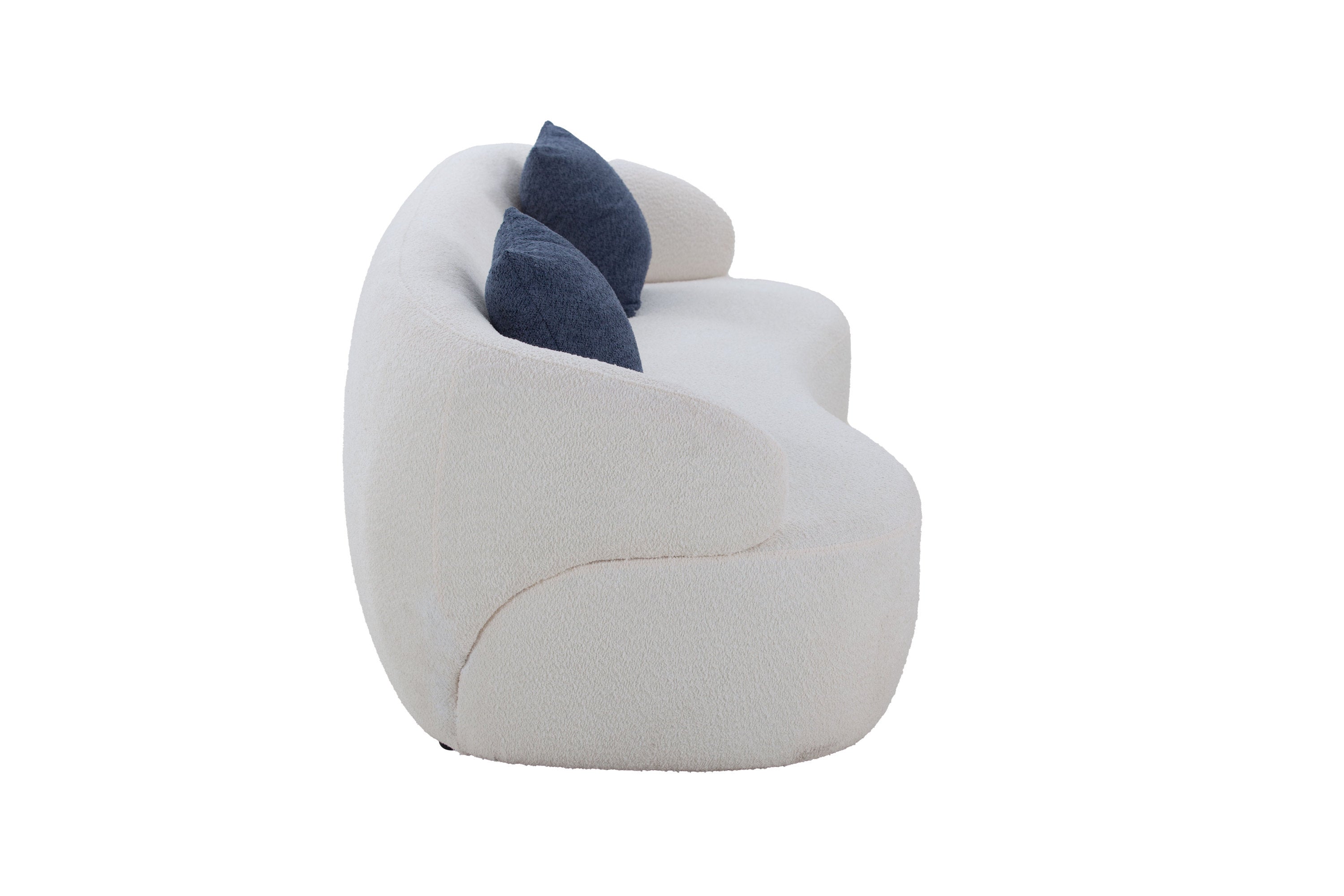 Cloud Couch Boucle Modern Curved Sofa Living Room