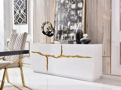 Modern Luxury White & Gold Buffet