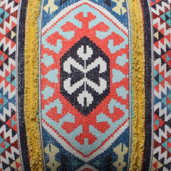 Square Cotton Accent Throw Pillow, Soft Kilim Print - Multicolor