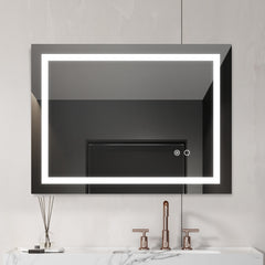 MAICOSY LED Lighted Mirror Bathroom Mirrors Wall Touch Dimmable Anti-Fog 32"x24"