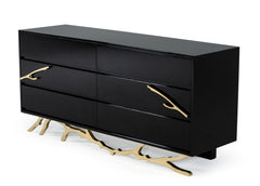 Legend Modern Black & Gold Dresser