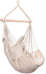 Hammocks Chair Swing Seat with 2 Seat Cushions and Carrying Bag - Natural